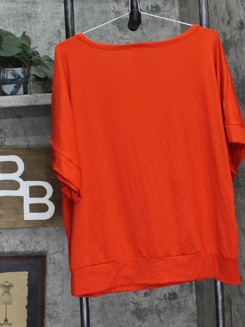 24/7 Comfort Apparel Orange 24Seven Comfort Apparel Round Neck Knit Sz XL - Picture 2 of 5